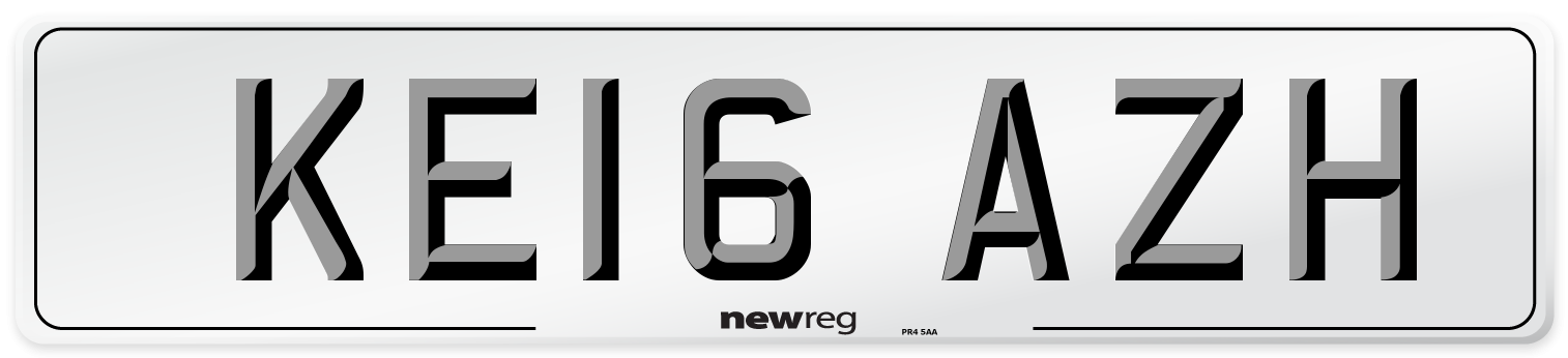 KE16 AZH Number Plate from New Reg